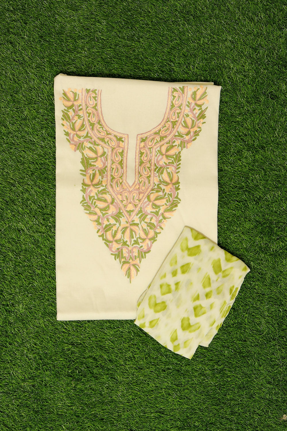 Exotic Pista Green Colour Cotton Suit With Beautiful