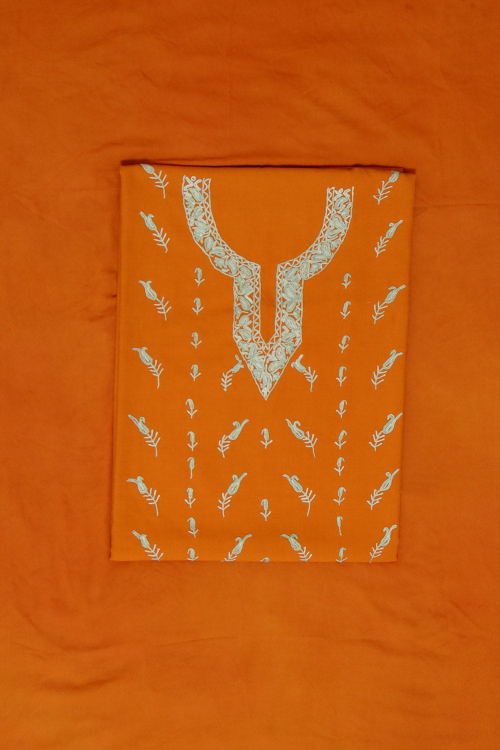 Intense Kashmiri Mustard Colour Cotton Suit With Beautiful