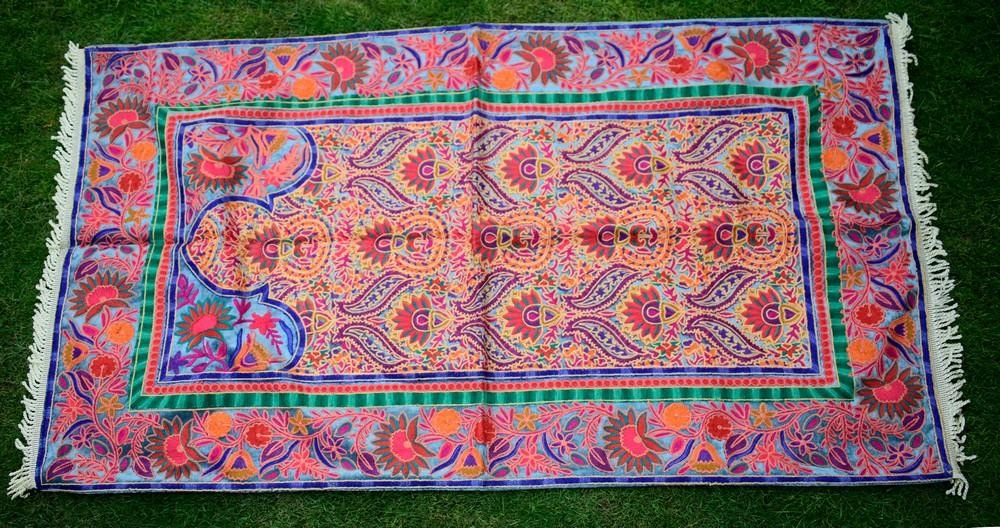 Kings Blue Colour With Multi Thread Kashmiri Aari Work