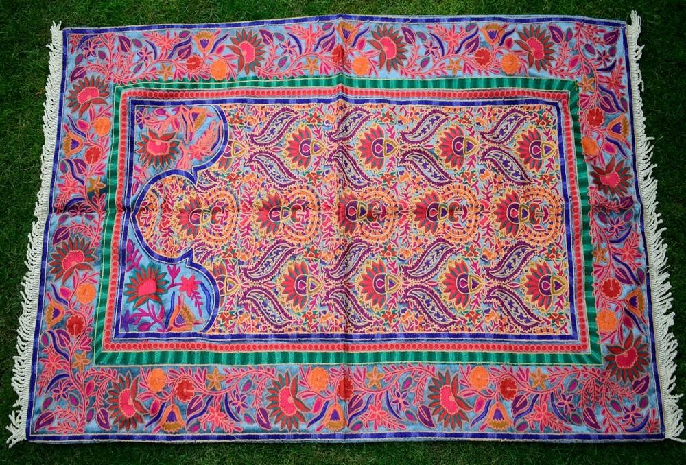 Kings Blue Colour With Multi Thread Kashmiri Aari Work