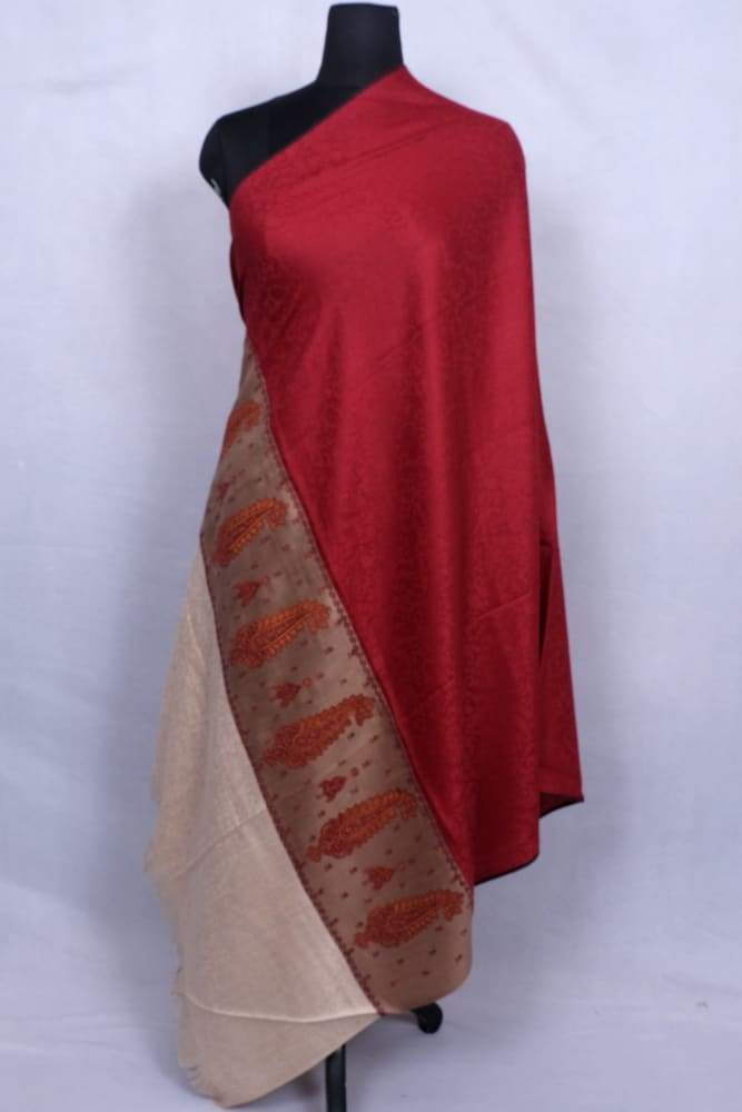 Maroon Colour Base With Attractive Sozni Embroidery