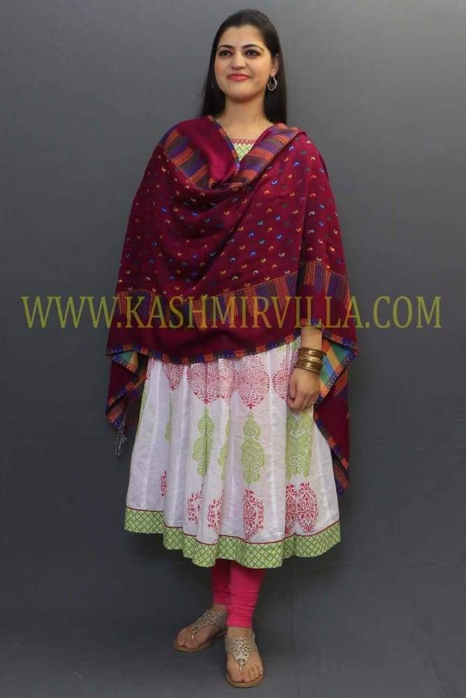 Multicolour Texture On Mauve Colour Base Looks Royal