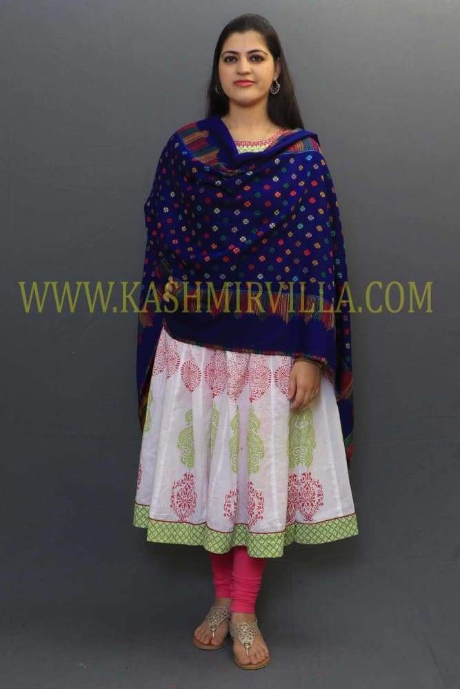 Multicolour Texture On Royal Blue Colour Base Looks