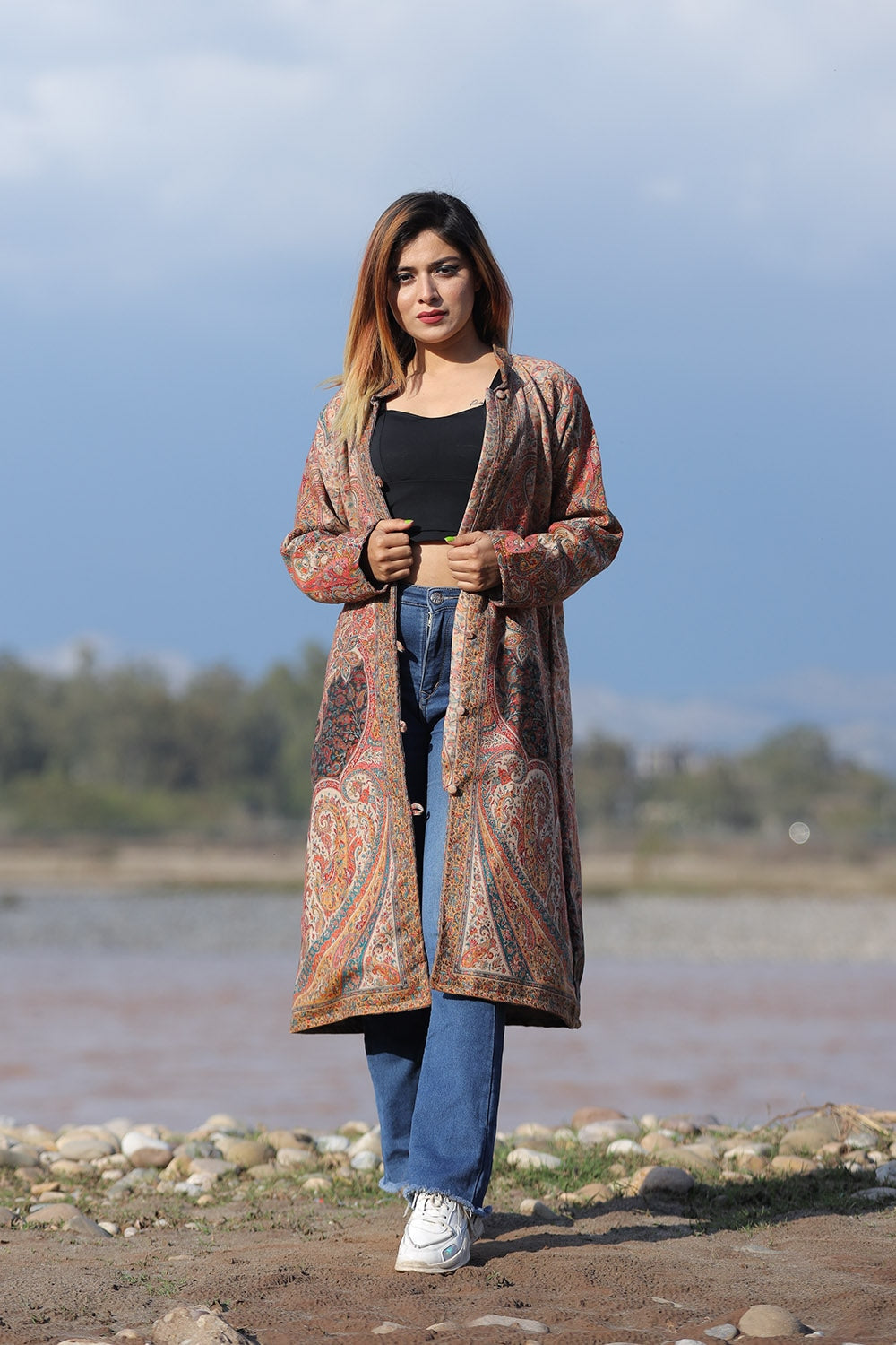 MULTICOLOURED STEADY BEIGE Colour Kani Jacket Along