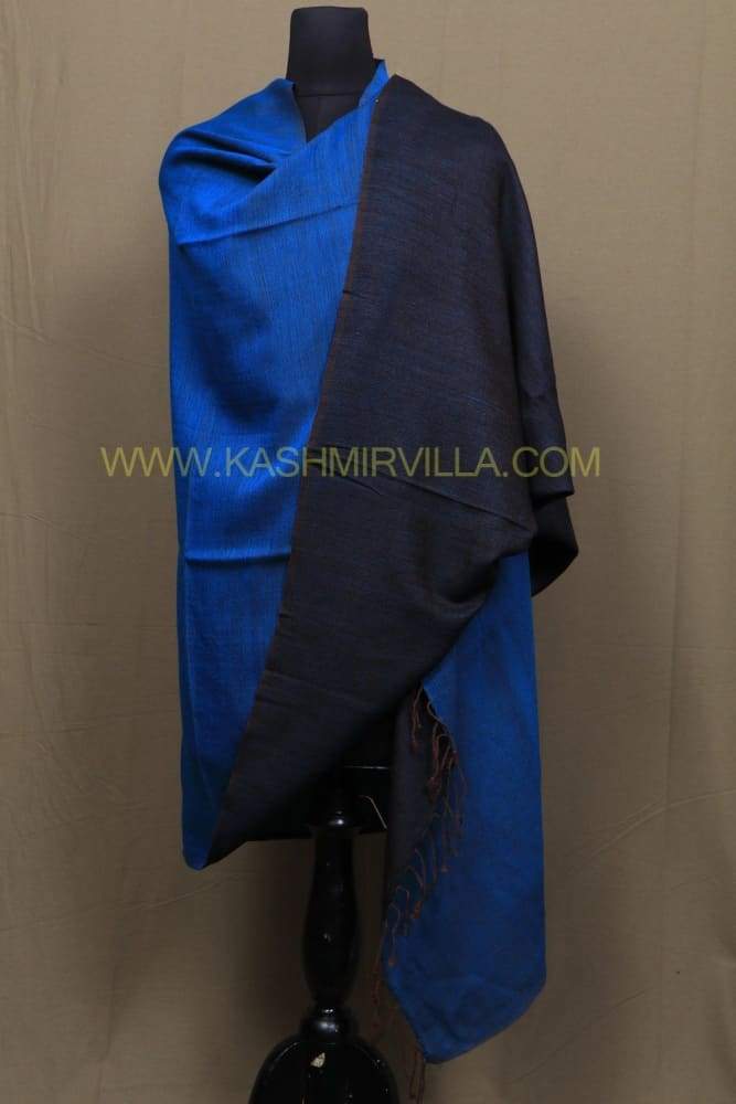 Navyblue and Royalblue Colour Reversible Pashmina Shawl.