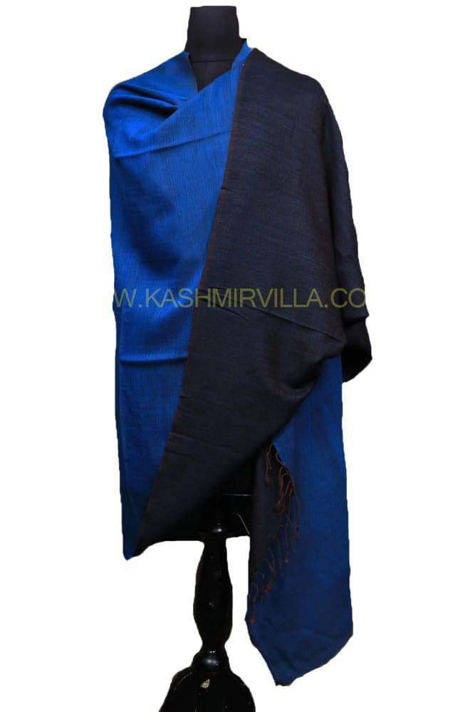 Navyblue and Royalblue Colour Reversible Pashmina Shawl.