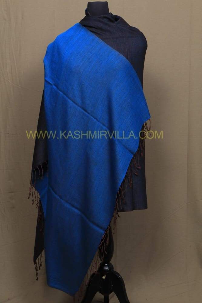 Navyblue and Royalblue Colour Reversible Pashmina Shawl.