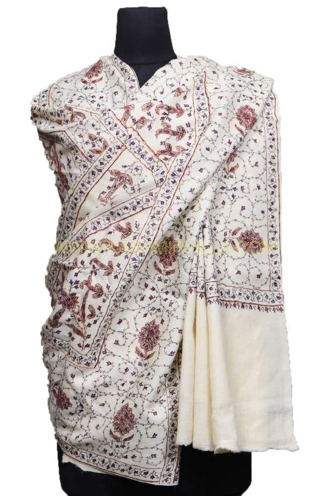 Off White Colour Base With Attractive Sozni Embroidery