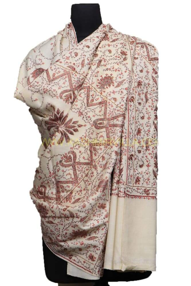 OffWhite Colour Base With Sozni AllOver Designer Jaal