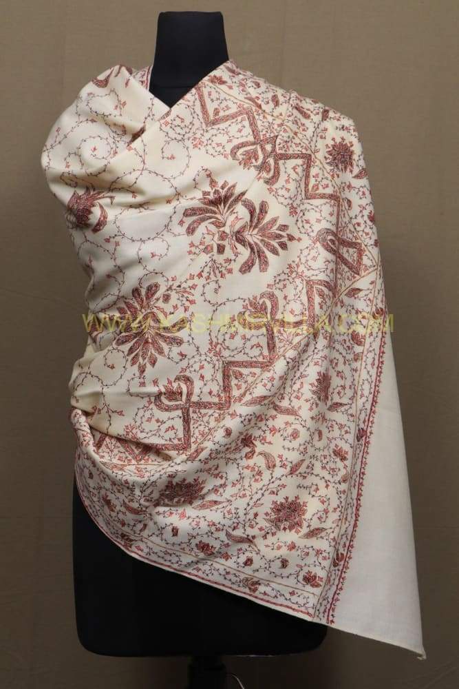 OffWhite Colour Base With Sozni AllOver Designer Jaal