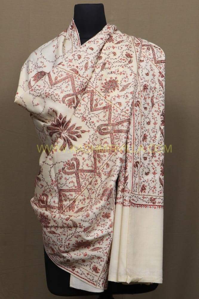 OffWhite Colour Base With Sozni AllOver Designer Jaal