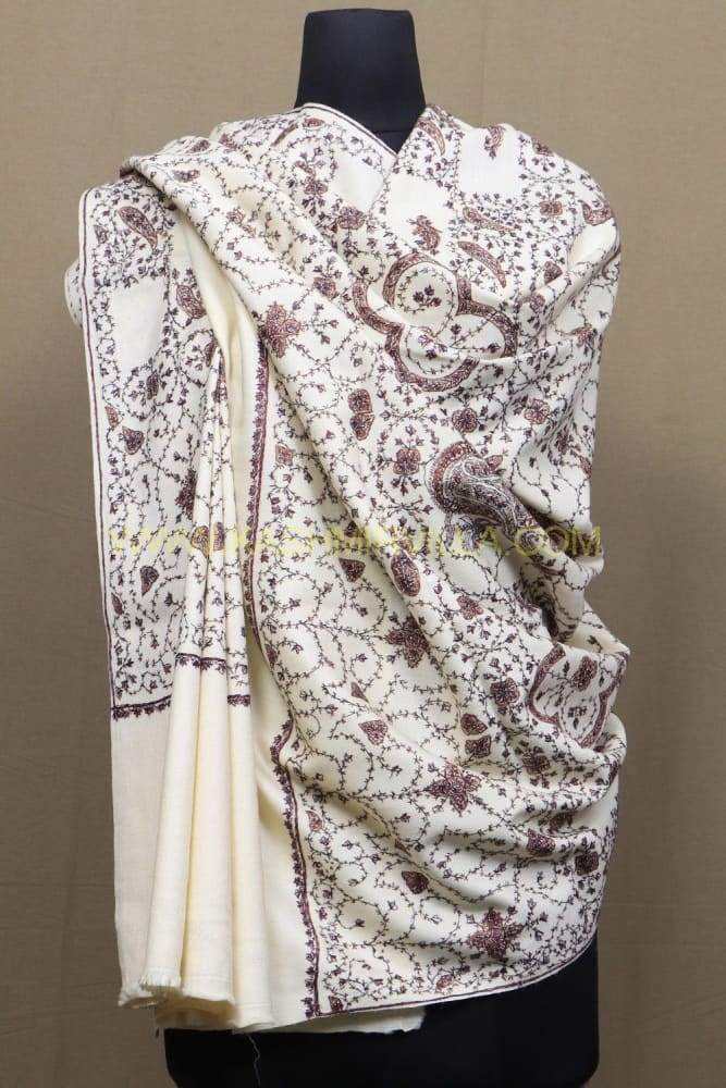 OffWhite Colour Base With Sozni AllOver Jaal Using Perfect