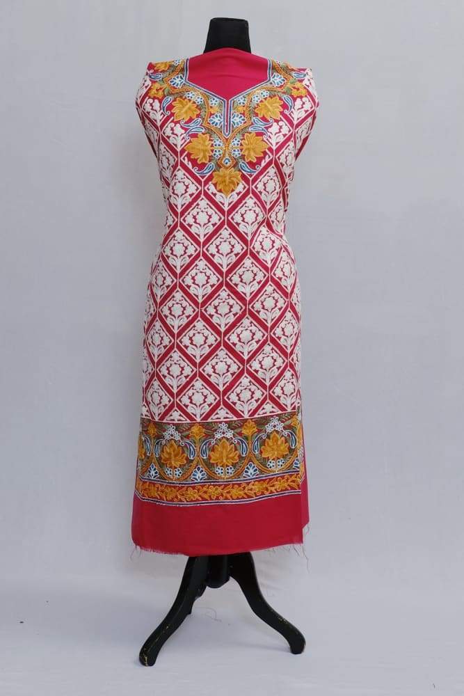 Pink Color Designer Aari Work Choli With Running Jaal