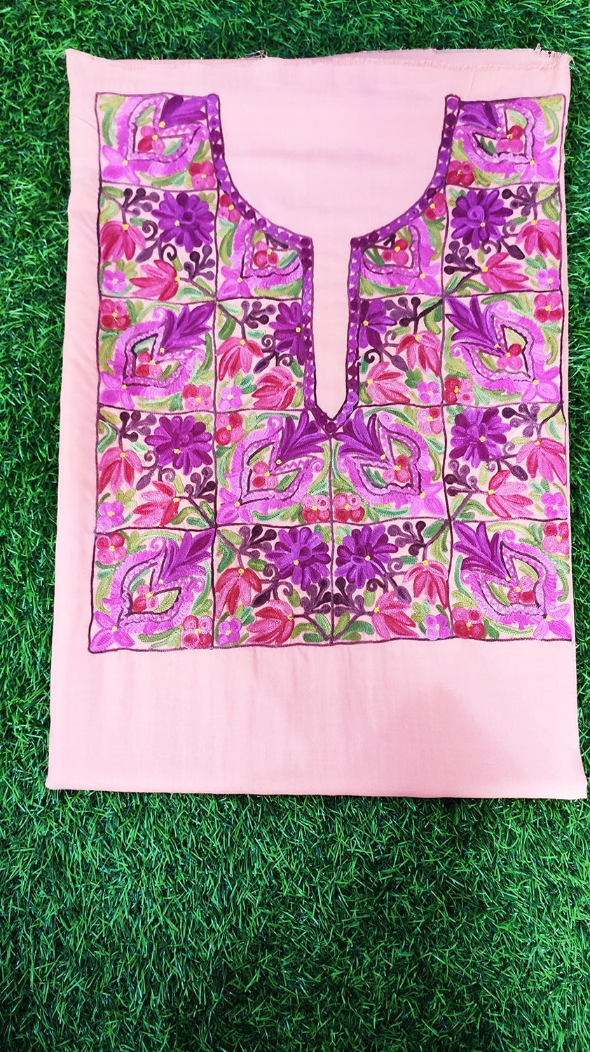Pink Color Hand Aari Work Embroidered Salwar Kameez