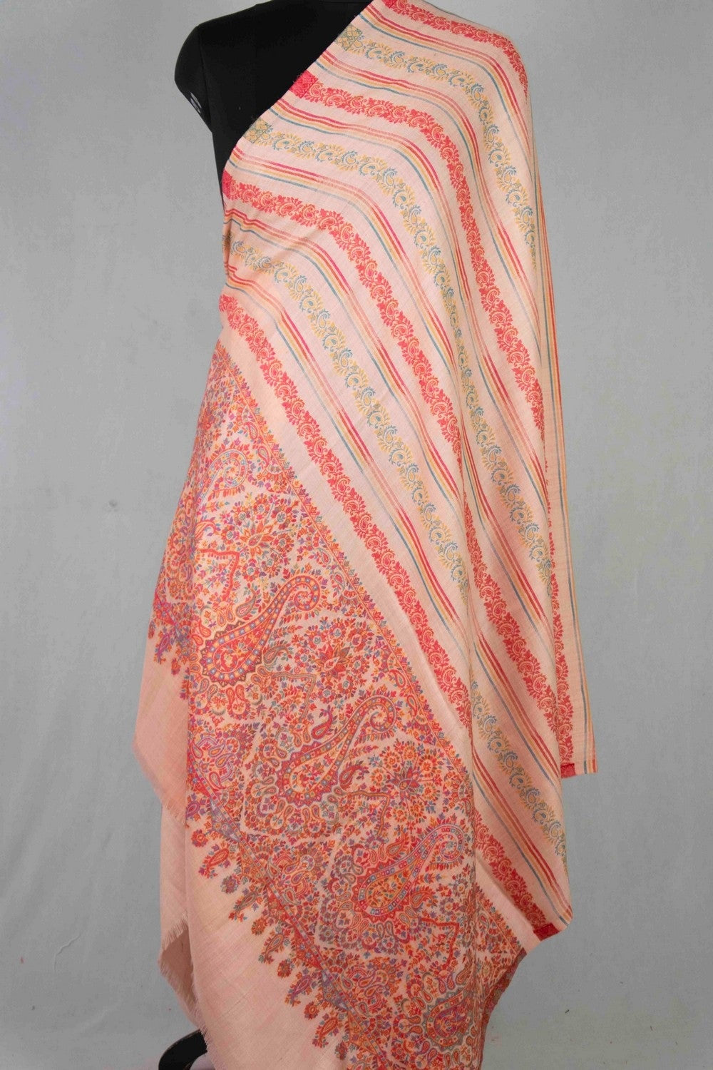 PINK Colour Designer Shawl With Beautifully Highlighted
