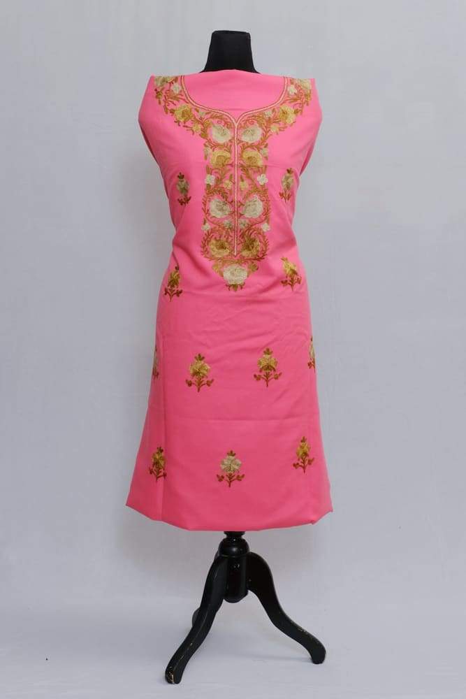 Pink Colour Salwar Kameez Floral Pattern With Matching