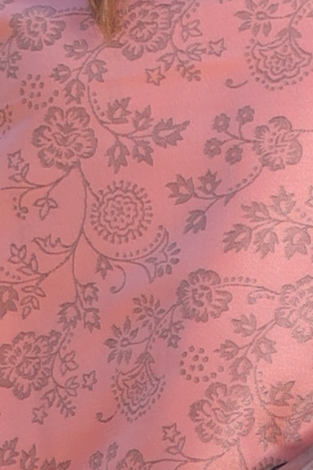 Playful Peach COLOUR KANI SHAWL WORK DEFINES ROYAL