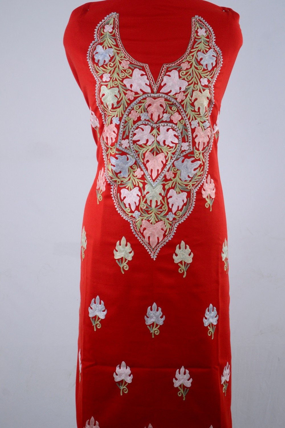 Red Colour Kashmiri Aari Work Salwar Kameez Exclusive