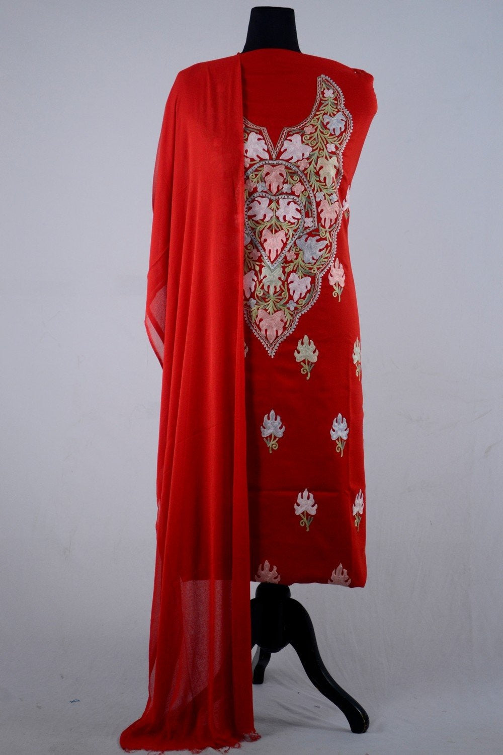 Red Colour Kashmiri Aari Work Salwar Kameez Exclusive