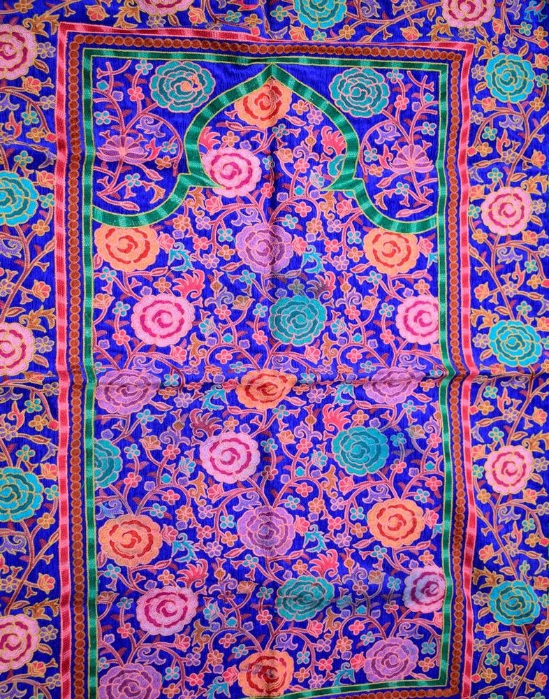 Royal Blue Colour With Multi Thread Kashmiri Aari Work