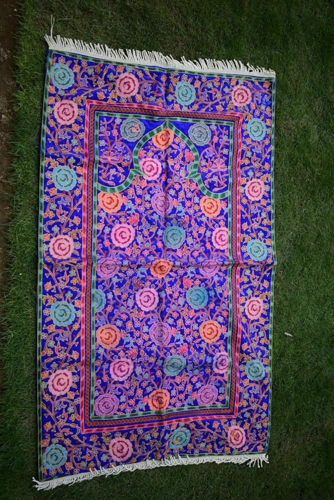 Royal Blue Colour With Multi Thread Kashmiri Aari Work