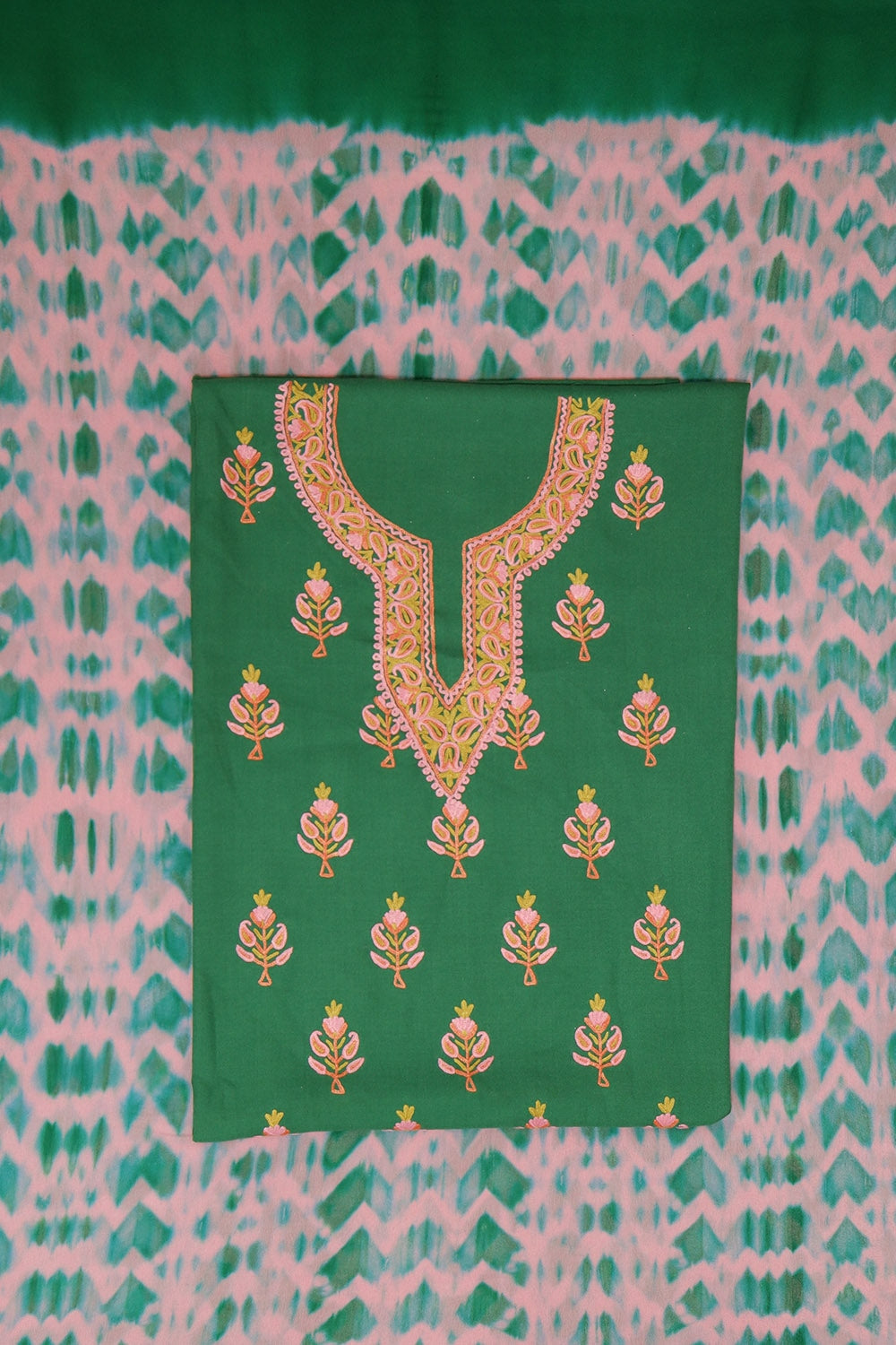 Sober Grape Green Colour Cotton Suit With Beautiful