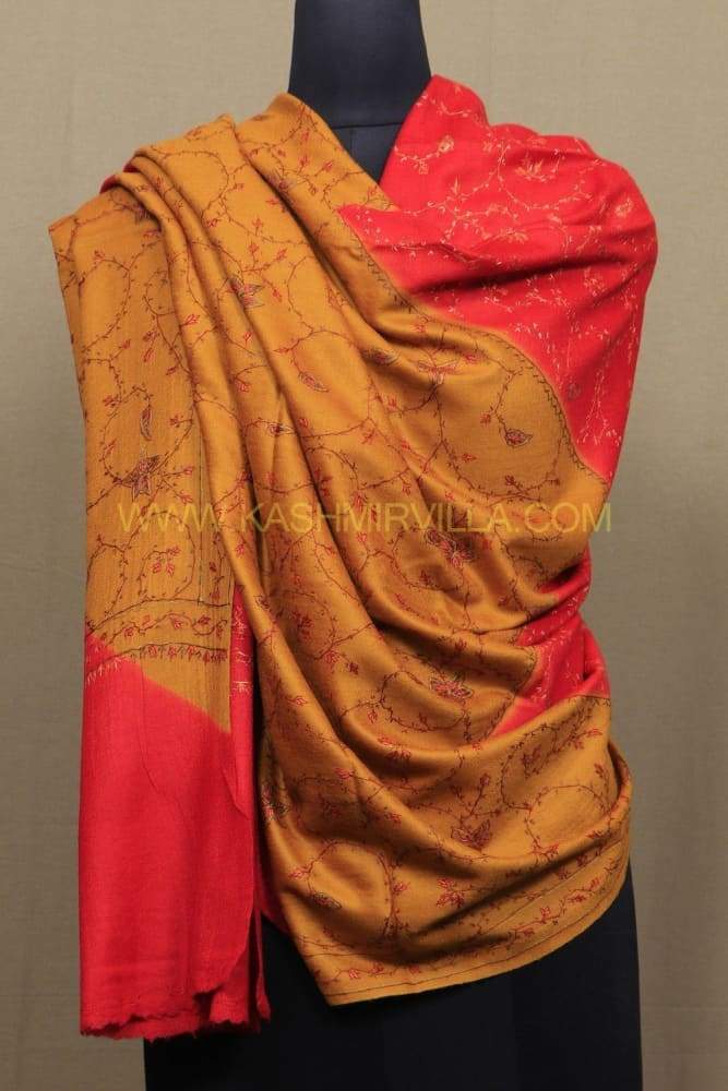 Tomato Red And Mustard Colour Double Shaded Concept