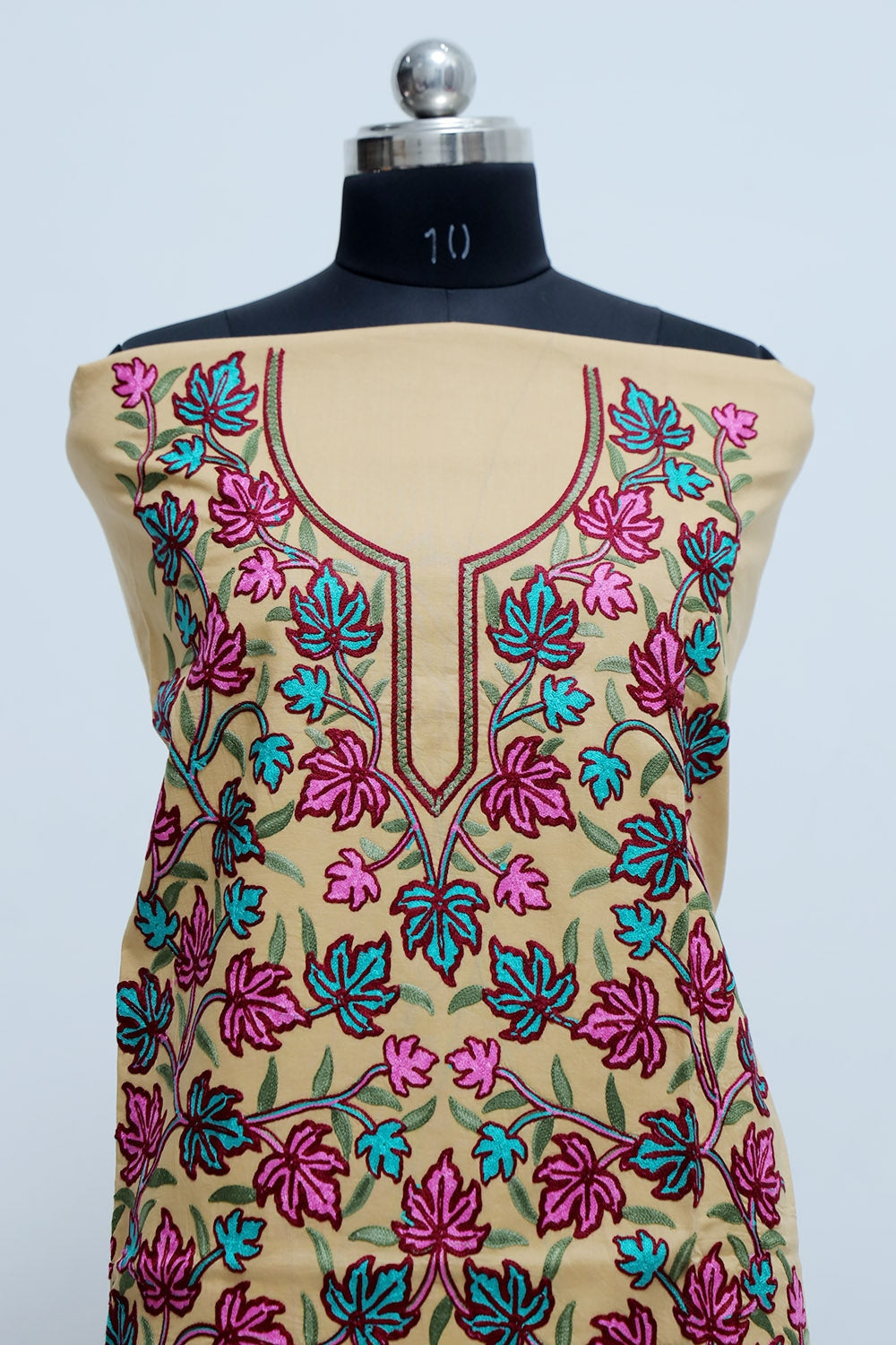 Beige Colour Designer With Beautiful Kashmiri Jaal