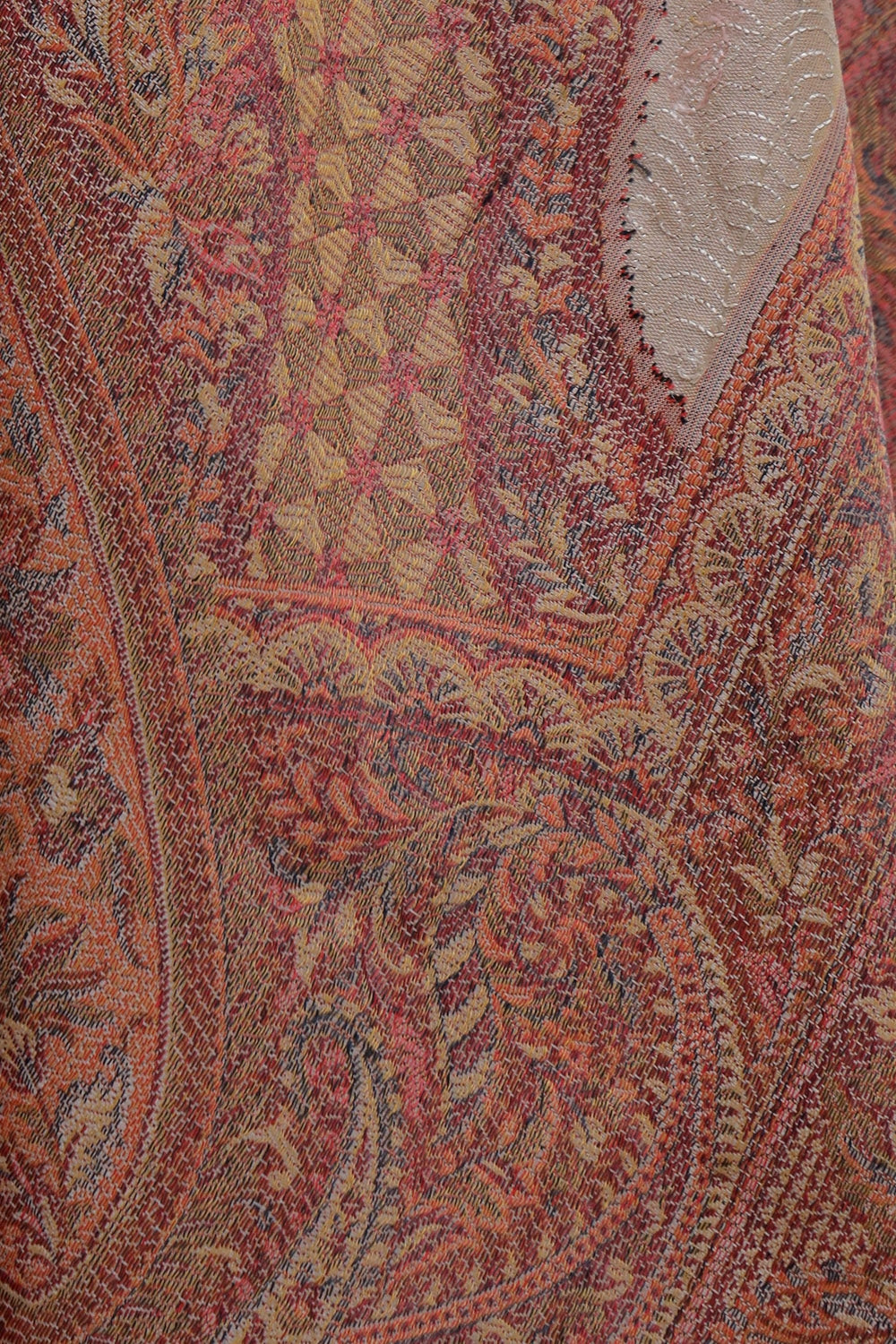 Beige Colour Jamawar Shawl With Kashmiri Aari Work Looks/