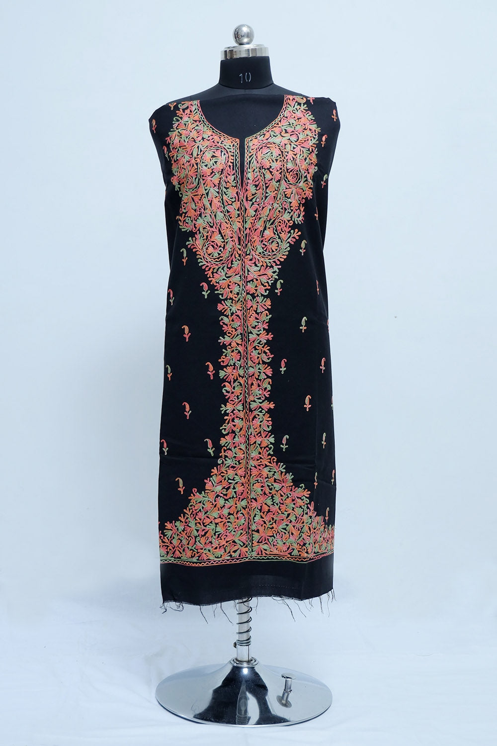 Black Colour Designer Work Embroidered Suit Enriched