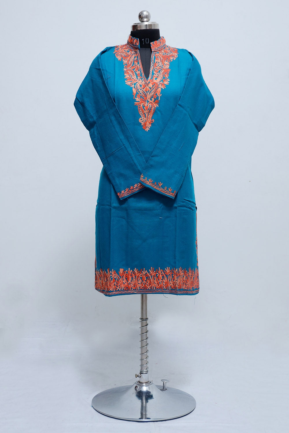 Blue COLOUR AARI WORK EMBROIDERED KURTI WITH NEW DESIGNER