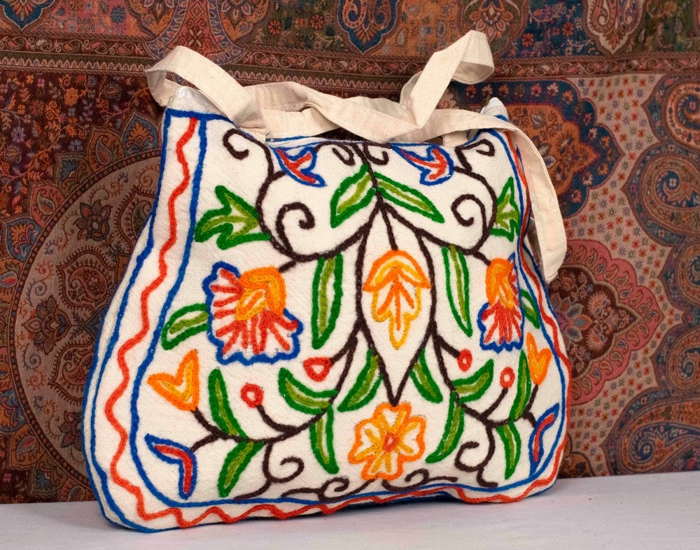 Crewel Kashmiri Aari Work Shoulder Bag