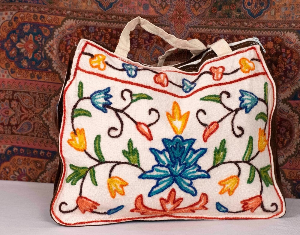 CREWEL KASHMIRI AARI WORK SHOULDER BAG