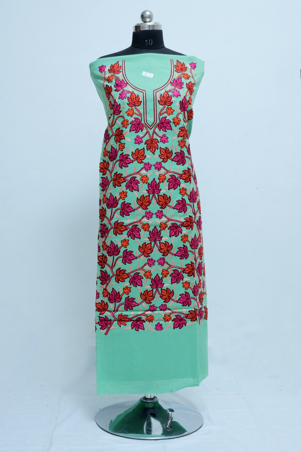 Sea Green Colour Designer With Beautiful Kashmiri Jaal