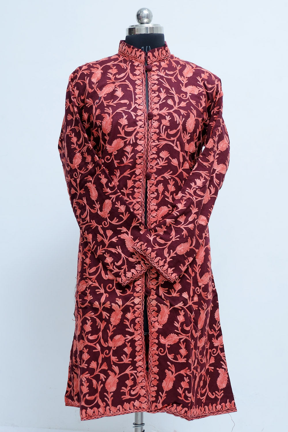 Maroon Colour Aari Work Embroidered Jacket With New Designer