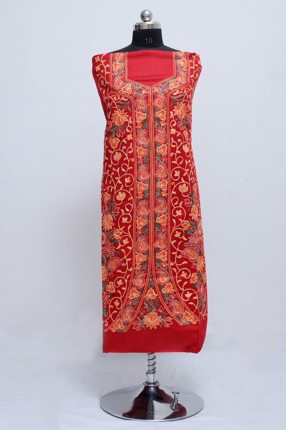 Maroon Colour Designer Work Embroidered Suit Enriched