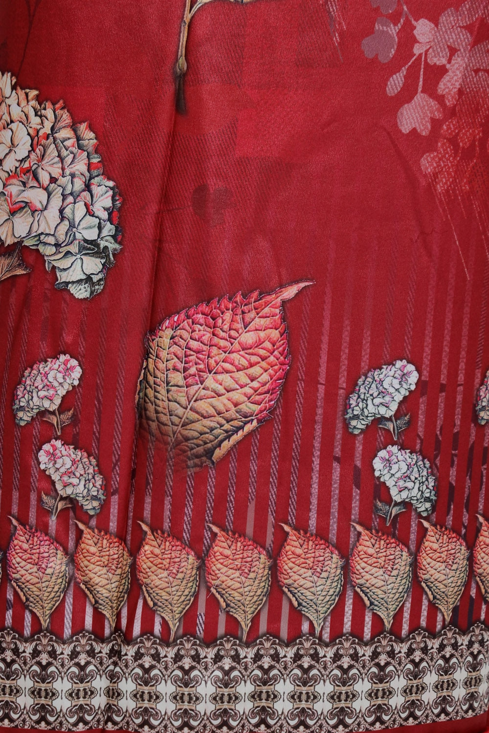 Traditional Burgundy Maroon Colour Beautifully Printed Suit