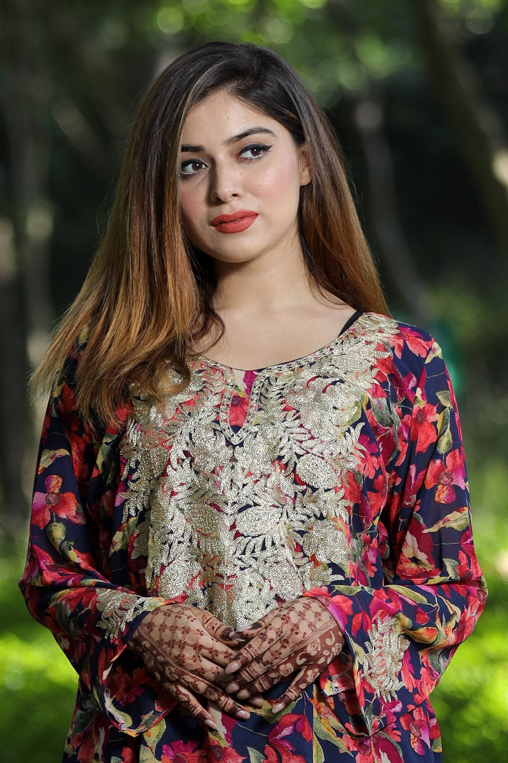 Pakistani Georgette Bangladesh Designed Lawn Ethnic Party Wear Shalwar  suits, Semi Stitched, Red at Rs 1350 in Surat
