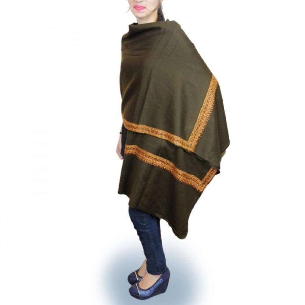 Amazing Green Colour New Look With High Quality Pashmina