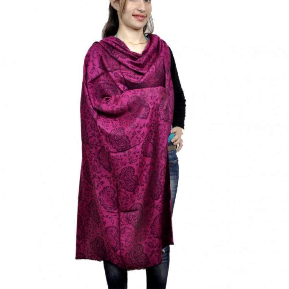 Attractive And Violeceous Purple Colour Designer Silky Wrap