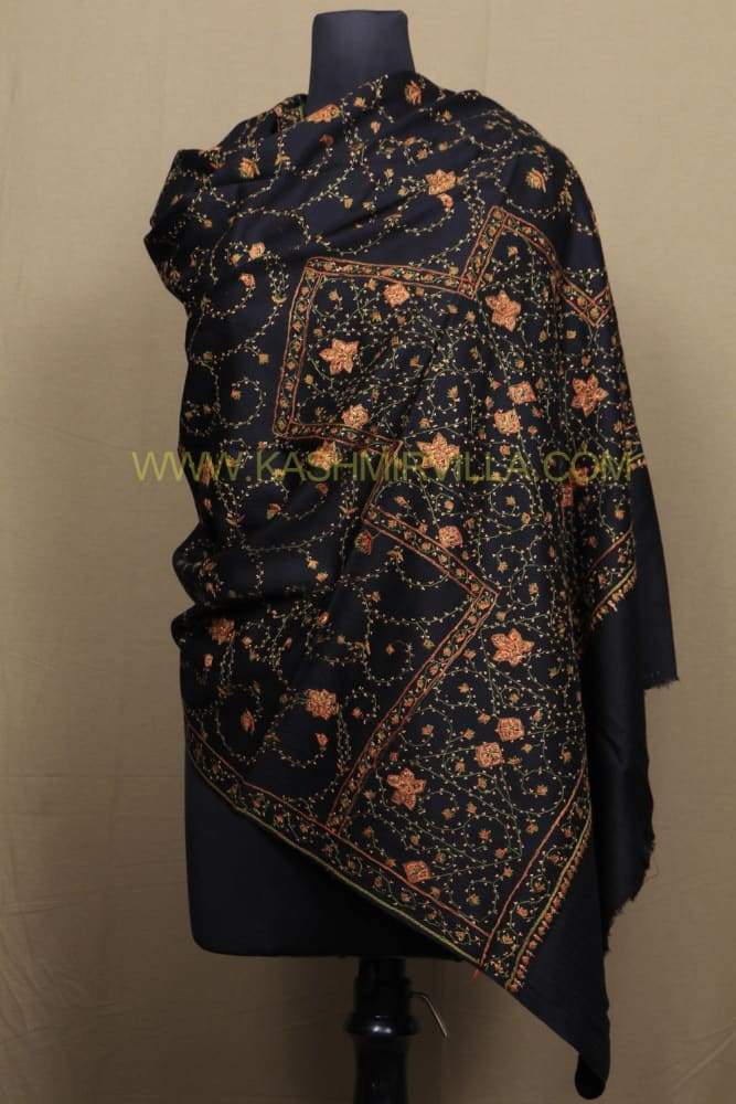 With The Base Of SemiPashmina This Black Colour Shawl