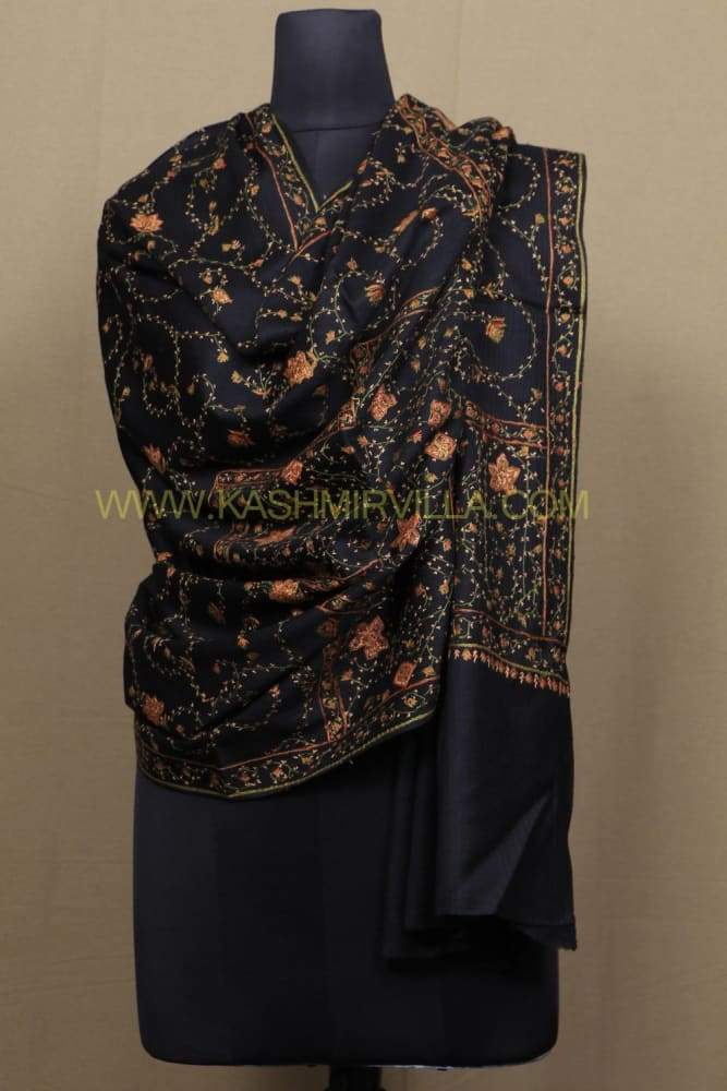 With The Base Of SemiPashmina This Black Colour Shawl