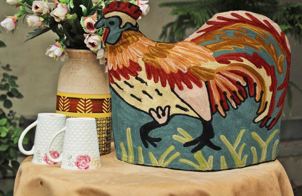 Chicken Style Kashmiri Hand Embroidered Tea Cosy 12’