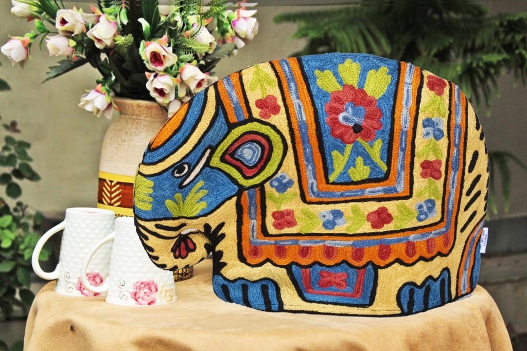 Elephant Style Kashmiri Hand Embroidered Tea Cosy 12’