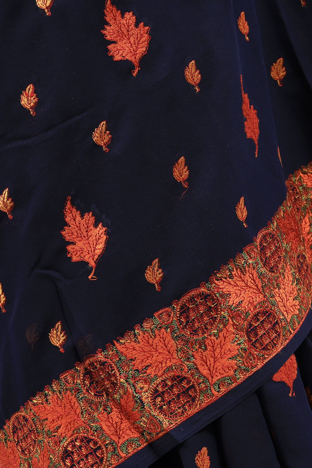 Evergreen navy blue Colour Saree Looks Wonderful