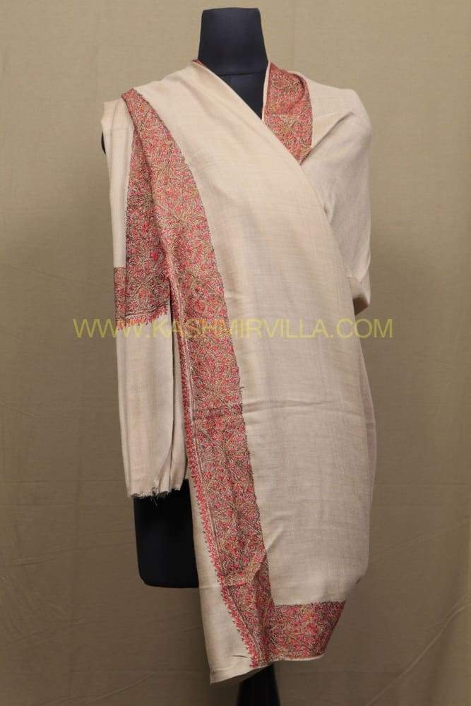 Fawn Colour Base With Attractive Sozni Embroidery On Border