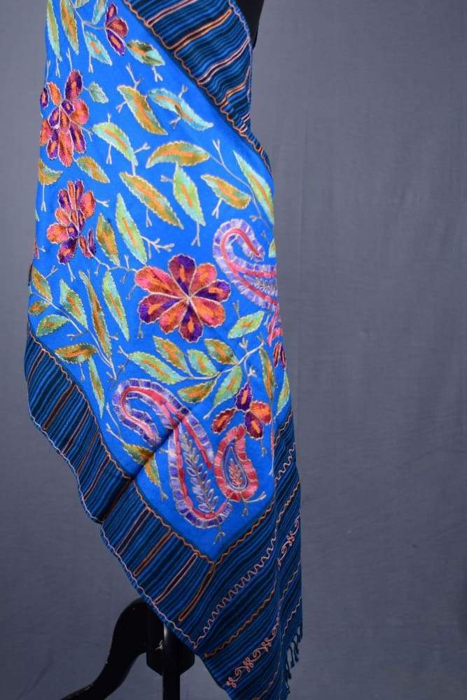 Firozi Blue Colour New Look With High Quality Pashmina