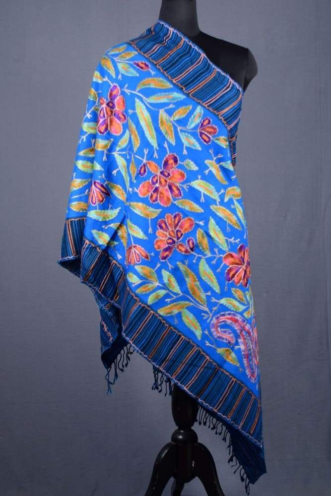 Firozi Blue Colour New Look With High Quality Pashmina