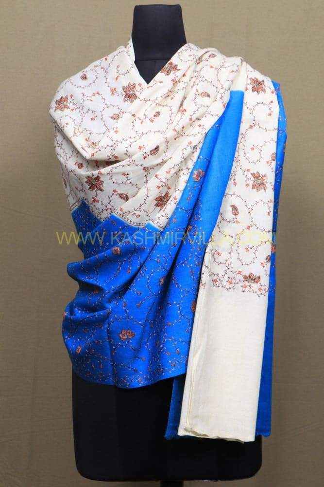 Skyblue N White Colour Double Shaded Concept Of This Sozni
