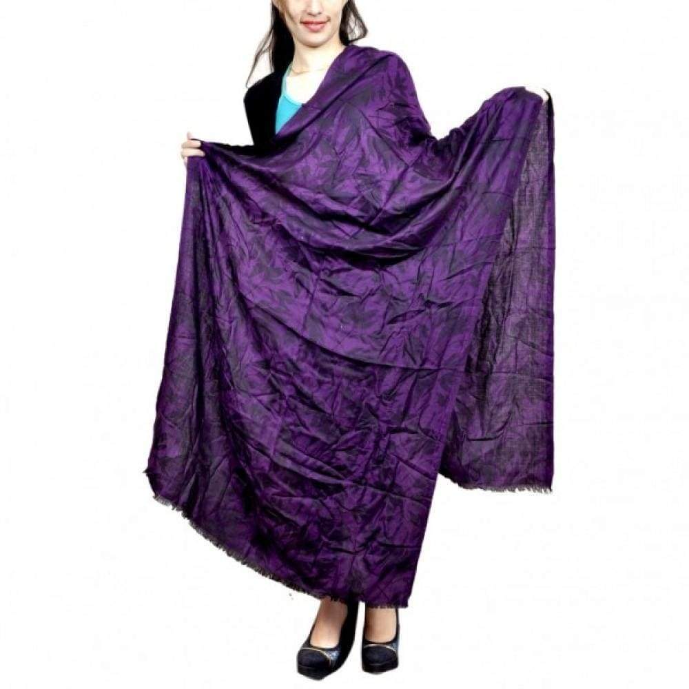 Superior And Attractive Opulent Purple Colour Designer Silky